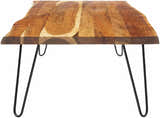 Chulakivka Acacia Wood Industrial Coffee Table - Clearance