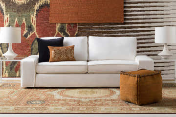 Castiadas Rust Geometric Pouf - Clearance