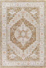 Detailed Canadensis Traditional Turkish Rug in brick red, charcoal, and beige. Machine woven polyester rug with oriental pattern. Design-Rectangle-6796
