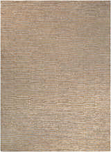 Close-up of a brown and pale blue Colona Area Carpet. Contemporary rug with a subtle geometric pattern and soft texture. Design-Rectangle-811