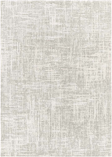 Close-up of the Cowbridge Area Rug, showcasing its charcoal, cream, and light gray geometric pattern and soft texture. Design-Rectangle-5373