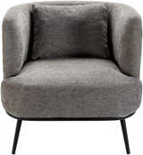 Courtisols Modern Curved Gray Accent Chair - Clearance