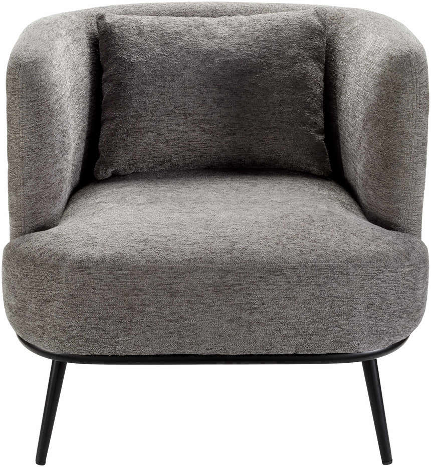 Courtisols Modern Curved Gray Accent Chair - Clearance