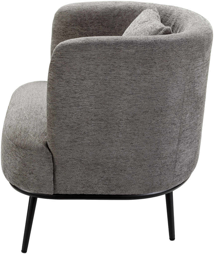 Courtisols Modern Curved Gray Accent Chair - Clearance