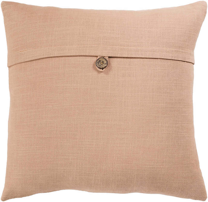 Croydon Dusty Coral Square Throw Pillow - Clearance