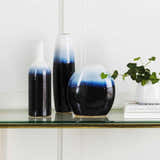 Pitfour Blue White Ceramic Outdoor Vase Set