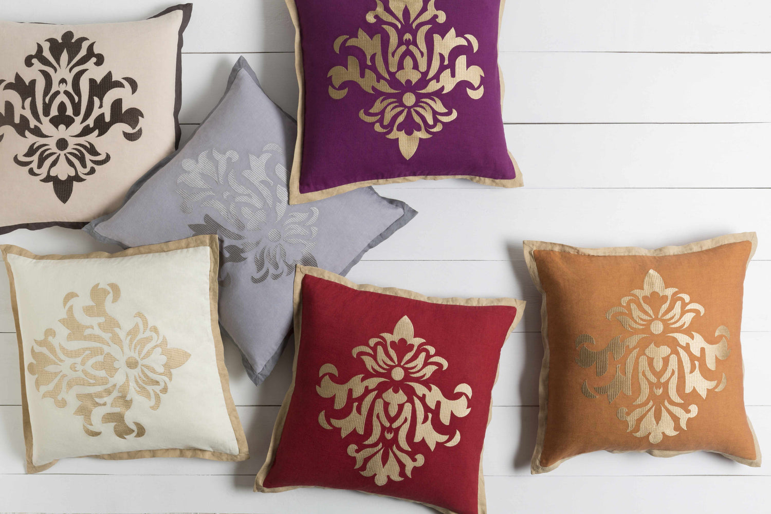 Quindalup Black Scroll Pattern Accent Pillow - Clearance