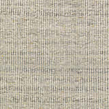 Close-up of the Dalaoig Flat Woven Wool Rug. Features a textured weave in cream, charcoal, denim, beige, and gray tones. Swatch