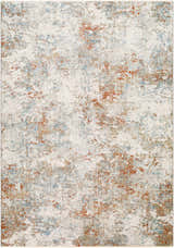 Dinos Thick Luxe Rug: contemporary design with dark gray, gray, brown, and blue abstract pattern. Design-Rectangle-67910