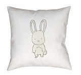 Nursery Cartoon Bunny Decorative Outdoor Throw Pillow