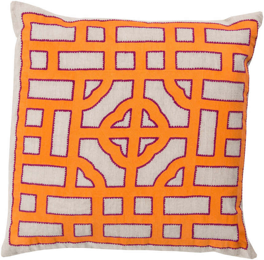 Elkatawa Orange Geometric Square Throw Pillow - Clearance