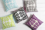 Yarralumla Art Deco Gray Pattern Throw Pillow - Clearance