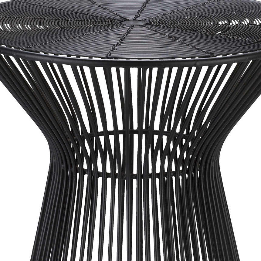 Ergani Black Metal End Table - Clearance