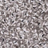 Close-up of the hand woven Fillmore Area Carpet. Natural wool rug in black, charcoal, cream, and gray geometric pattern. Swatch