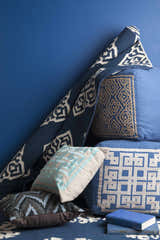 Plenty Aqua Geometric Pattern Accent Pillow - Clearance