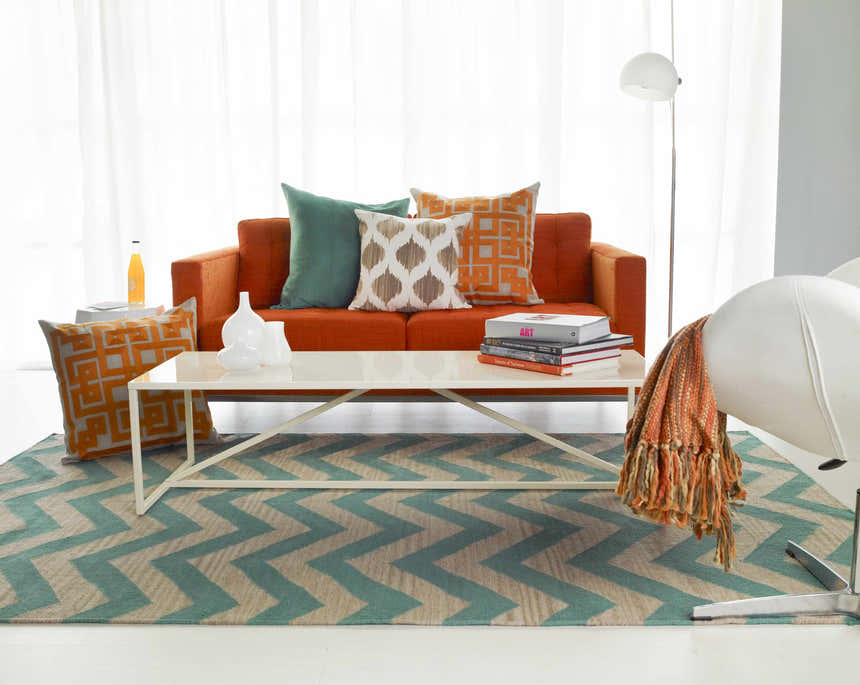 Bohemia Teal Square Throw Pillow - Clearance