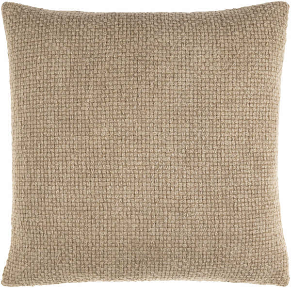 Funa Beige Square Throw Pillow