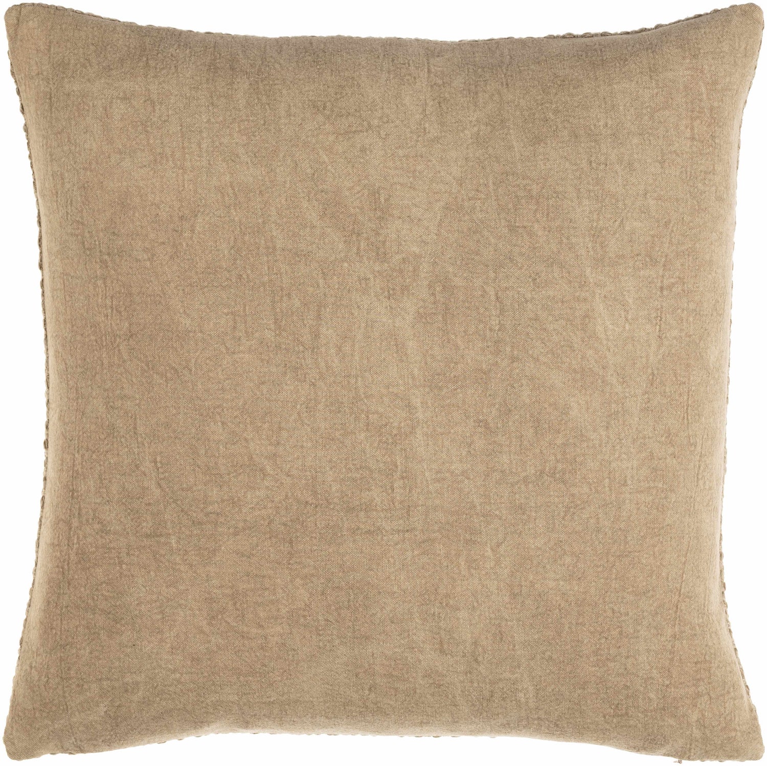Funa Beige Square Throw Pillow