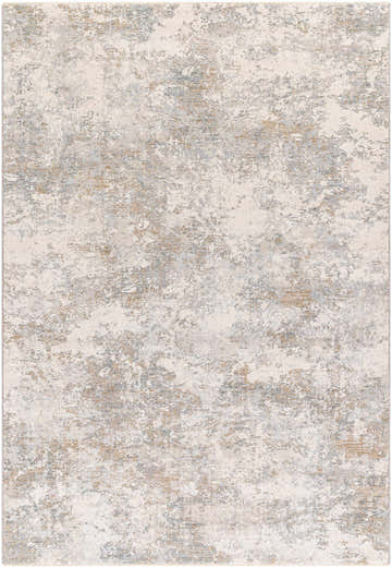 Close-up of Ganit Thick Luxe Boutique Rug with beige, gray, and brown abstract pattern. Design-Rectangle-575