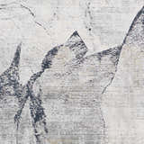 Close-up of the Gasquet Gray Marble Textured Luxe Rug, showcasing its charcoal, gray, and light sage color palette. Swatch
