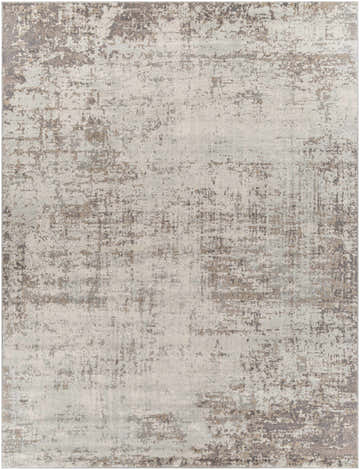 Close-up of the Gerona Abstract Area Rug. Charcoal, gray, light gray, and brown abstract pattern. Design-Rectangle-71010