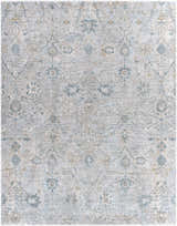Detailed view of the Gilmanton Thick Luxe Boutique Rug, featuring a traditional pattern in dusty sage, gray, and beige tones. Design-Rectangle-710103