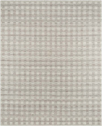 Close-up of the hand woven Garth Cream Area Rug. Cream and medium brown checkered pattern. Wool texture. Design-Rectangle-810