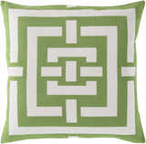 Greenisland Green Geometric Pattern Throw Pillow - Clearance