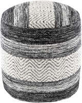 Gunnislake Knitted Black Cotton Pouf - Clearance