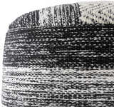 Gunnislake Knitted Black Cotton Pouf - Clearance