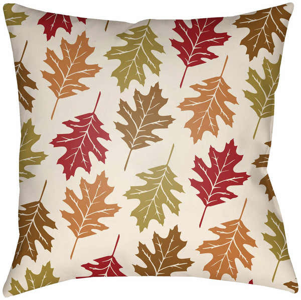Haberli Autumn Leaves Pattern Accent Outdoor Pillow