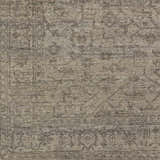 Close-up of the hand-knotted Hollym Premium Rug. Beige, black, and charcoal wool with a traditional Oriental pattern. Swatch