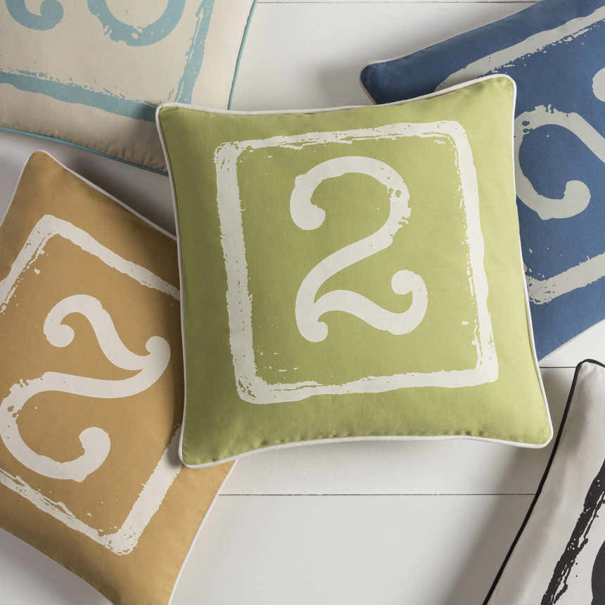 Hobartville Blue Number 2 Accent Pillow - Clearance