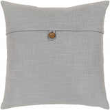 Hockley Gray Solid Button Throw Pillow - Clearance