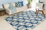 Beaman Teal & White Geometric Accent Pillow - Clearance