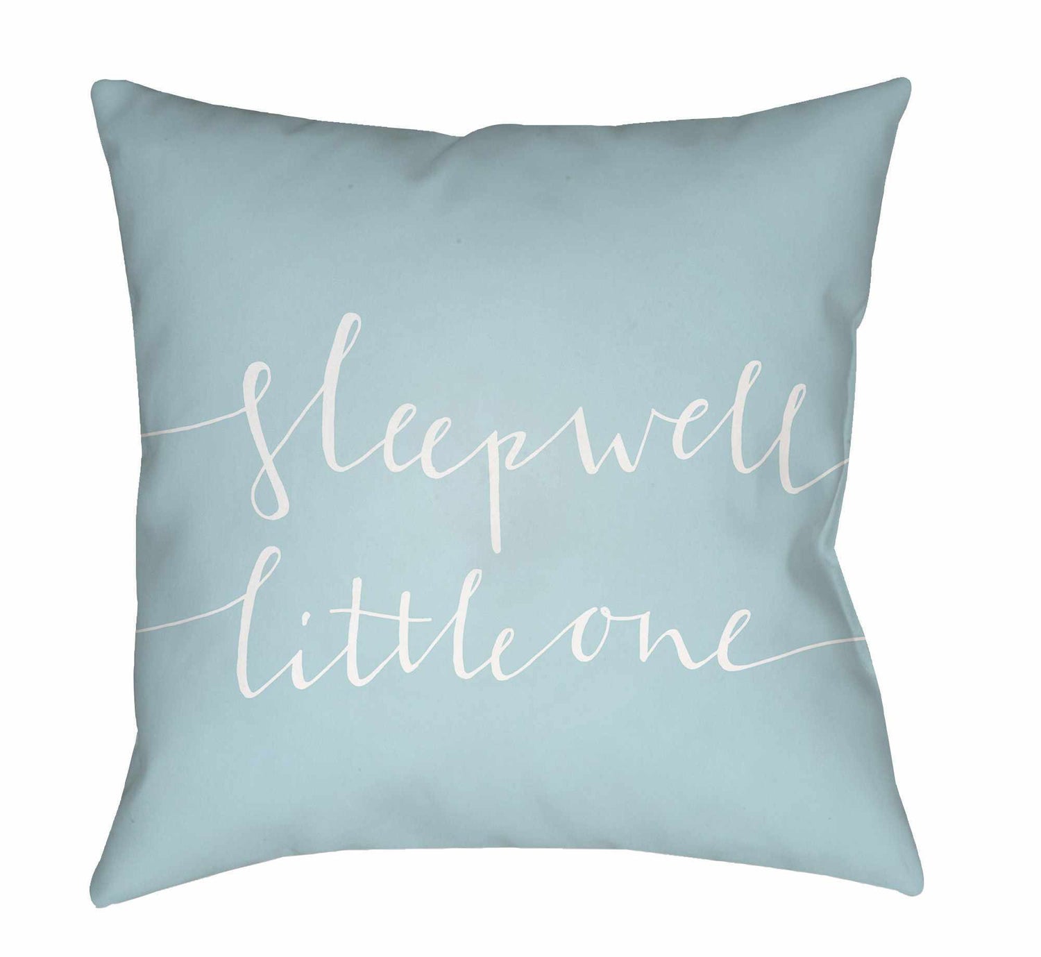 Kids Sleep Well Decorative Nursery Blue Outdoor Throw Pillow