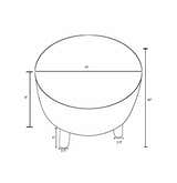Jasaan Stool Ottoman - Clearance