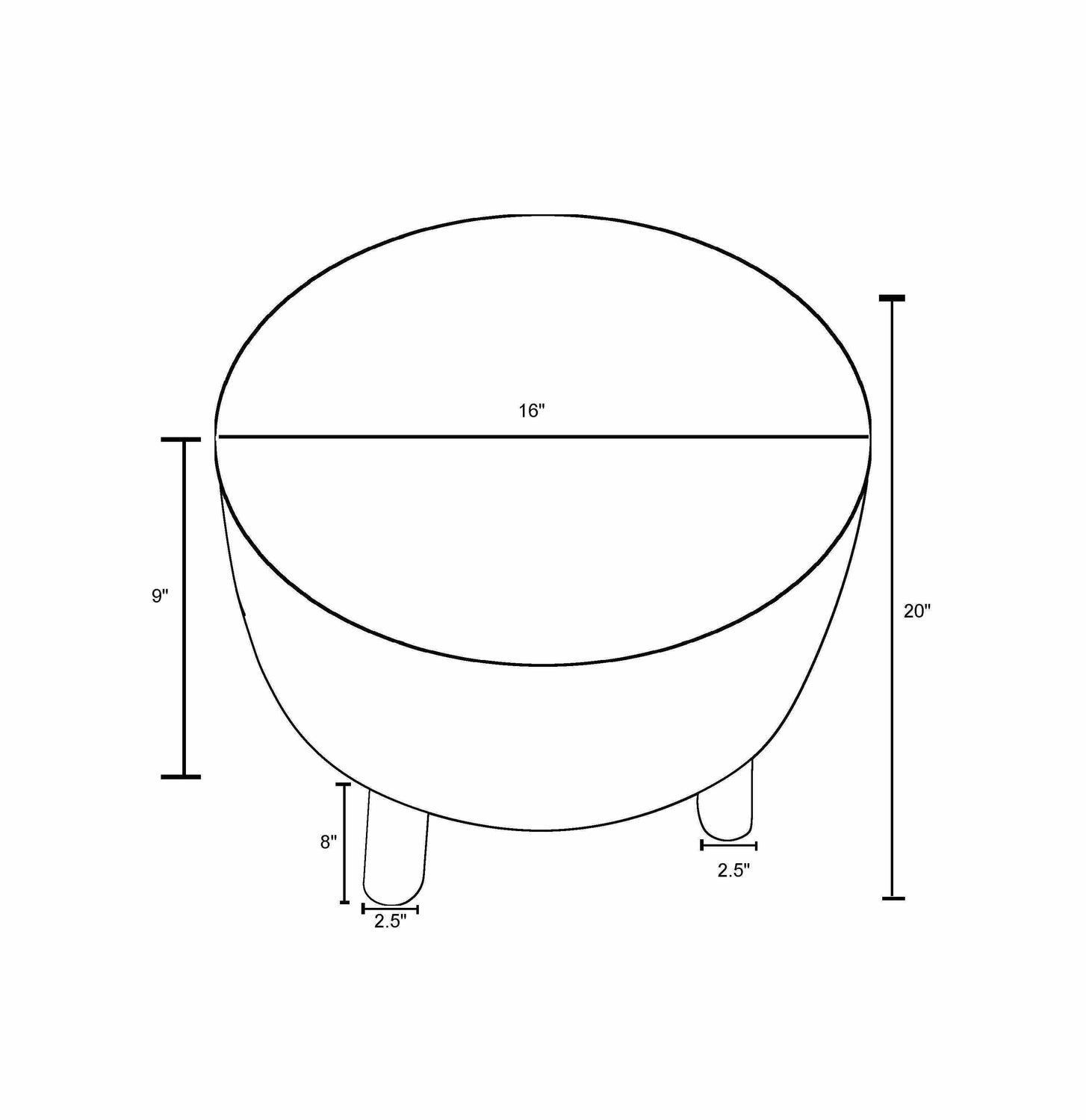 Jasaan Stool Ottoman - Clearance