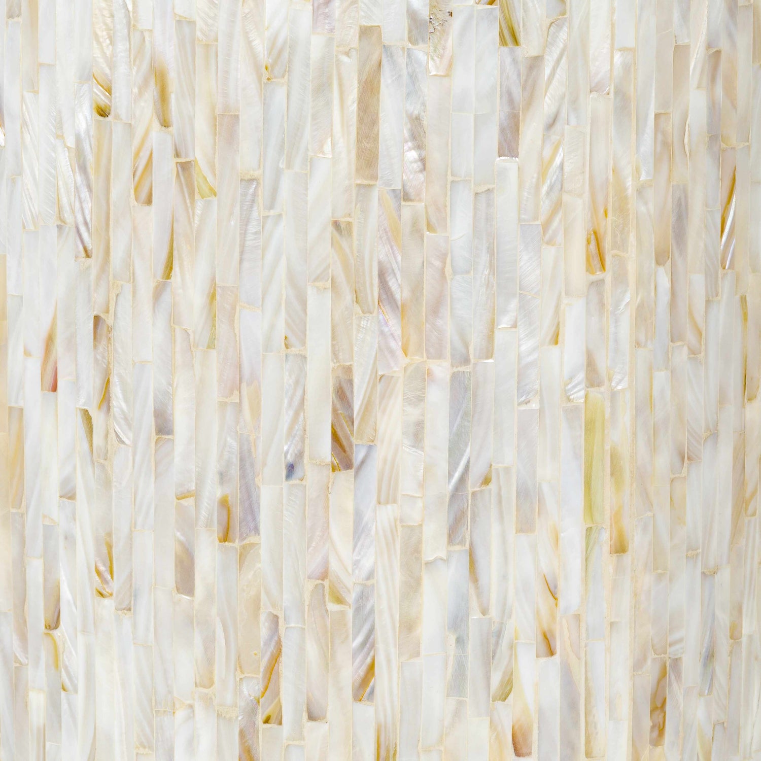 Katico Ivory Mosaic Cylinder End Table