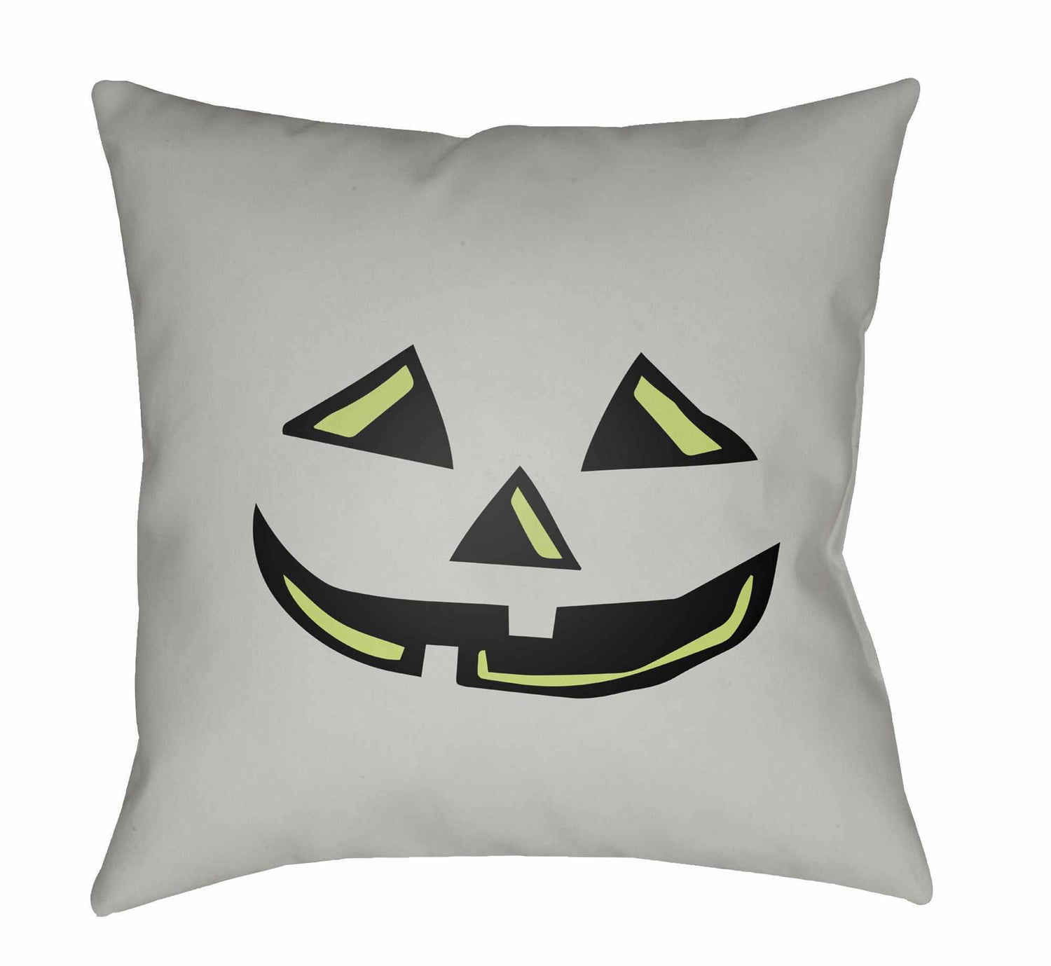 Halloween Pumpkin Gray Outdoor Throw Pillow