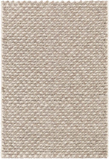 Close-up of the hand woven Keldron Clearance Rug. Charcoal and cream wool and viscose blend. Contemporary style. Design-Rectangle-23