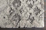 Close-up of the plush Kilgetty Gray Cloudy Shag Rug featuring a soft gray and off-white abstract pattern. Swatch