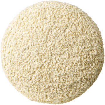 Kamarpukur Ivory Knitted Gray Cotton Pouf - Clearance