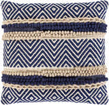 Labrador Navy Diamond Chevron Throw Pillow - Clearance