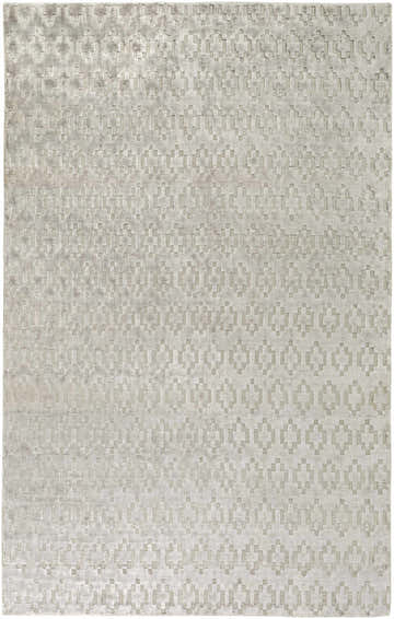 Close-up of the gray Lamoni Viscose Area Carpet, featuring a subtle geometric pattern and soft, woven texture. Design-Rectangle-58