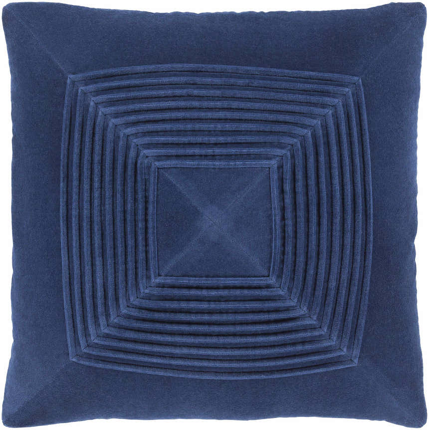 Lefors Navy Square Throw Pillow - Clearance