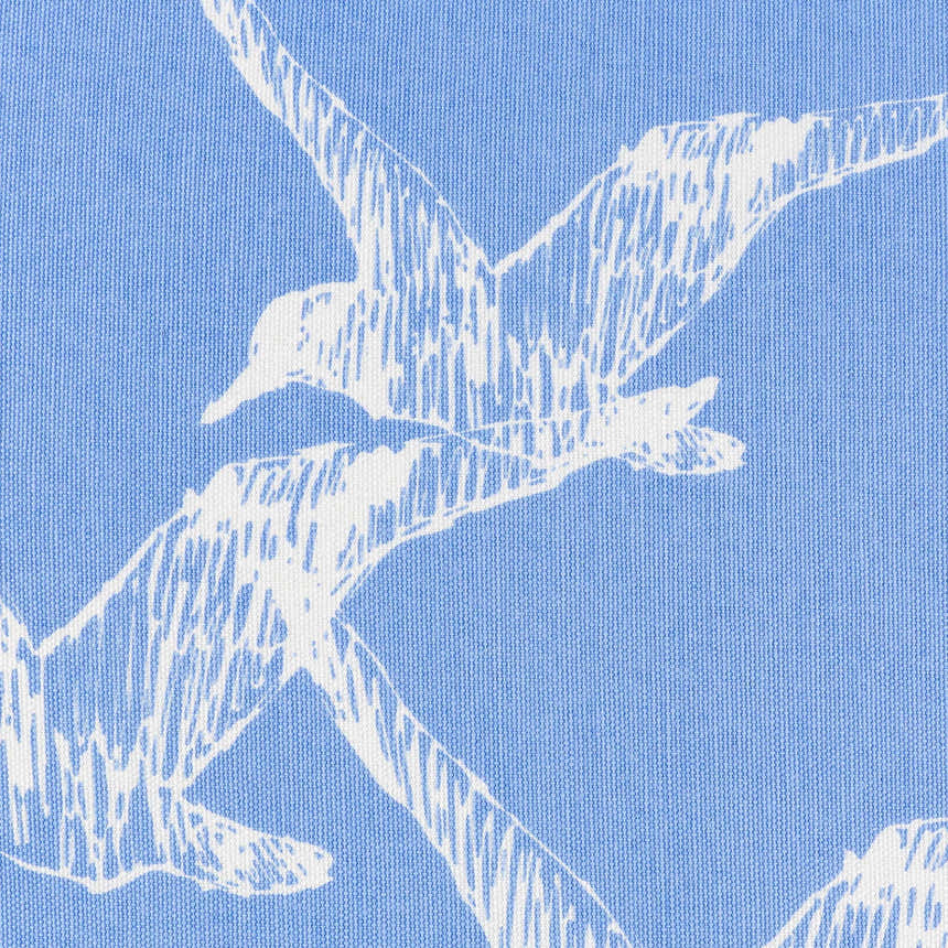 Lilyfield Blue Seagull Print Throw Pillow - Clearance