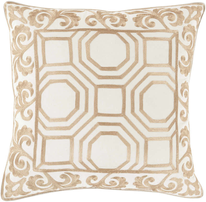 Lititz Gold Geometric Scroll Accent Pillow - Clearance