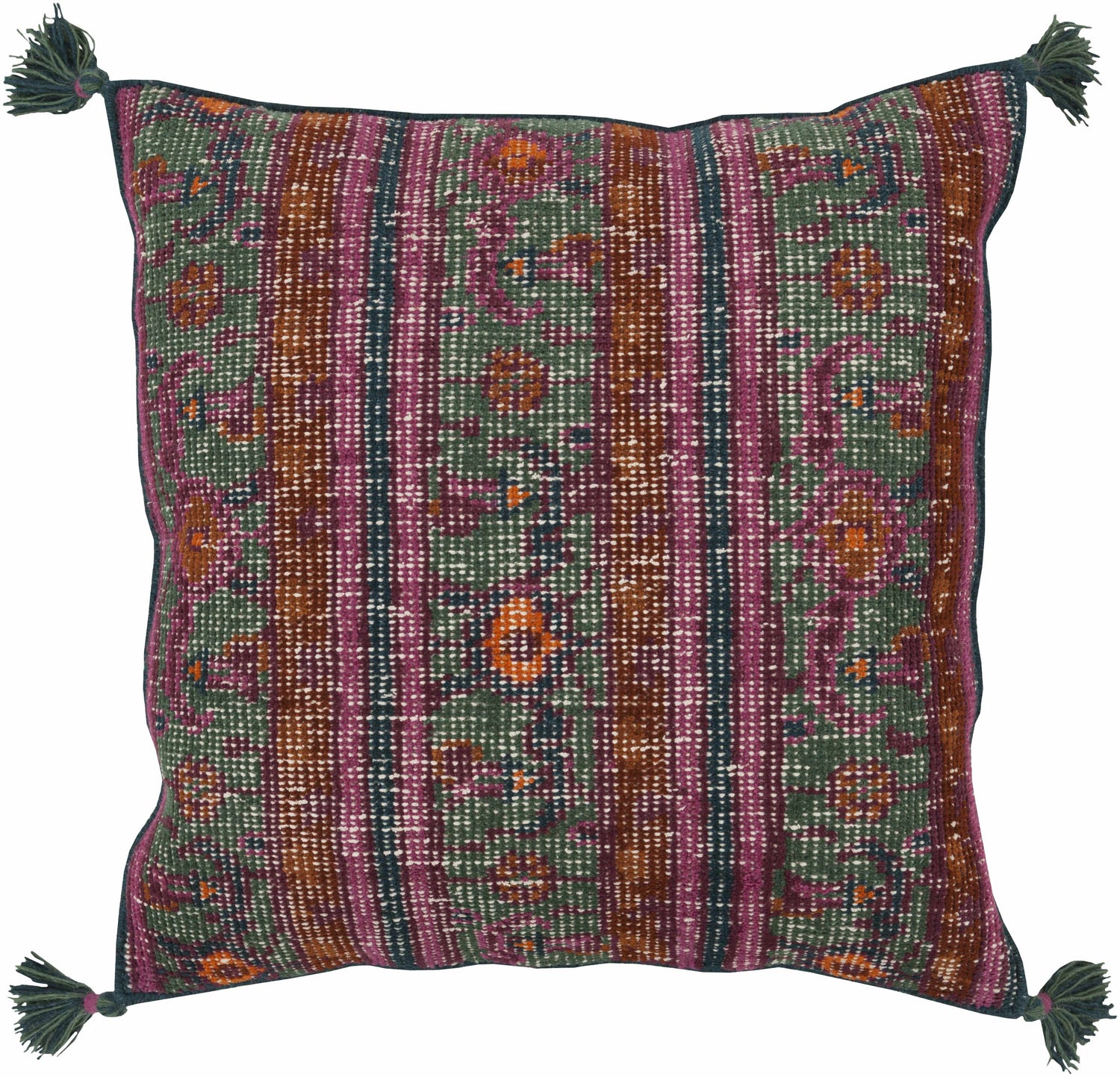 Longwarry Multicolor Tribal Tassel Floor Pillow - Clearance
