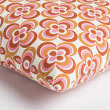 Longhorsley Retro Orange Floral Accent Pillow - Clearance